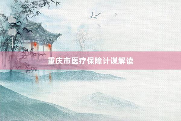 重庆市医疗保障计谋解读